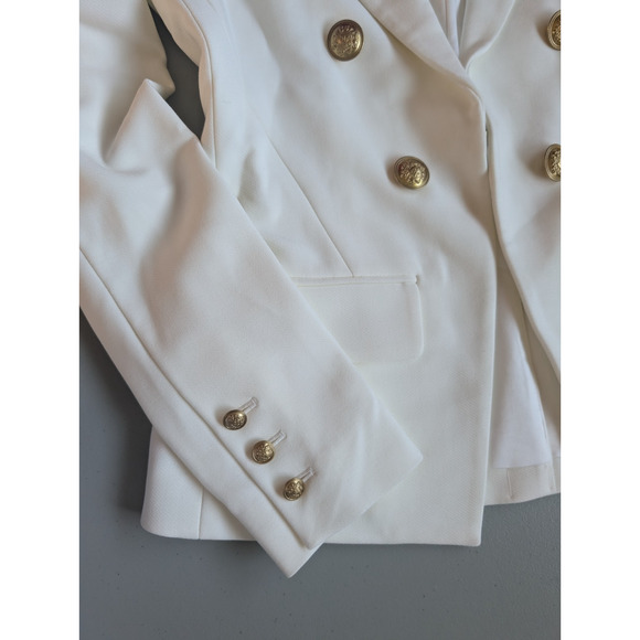 NWD Alice + Olivia Double Breasted Open Blazer Jacket Size 0 Cream #4F453 - Picture 7 of 16